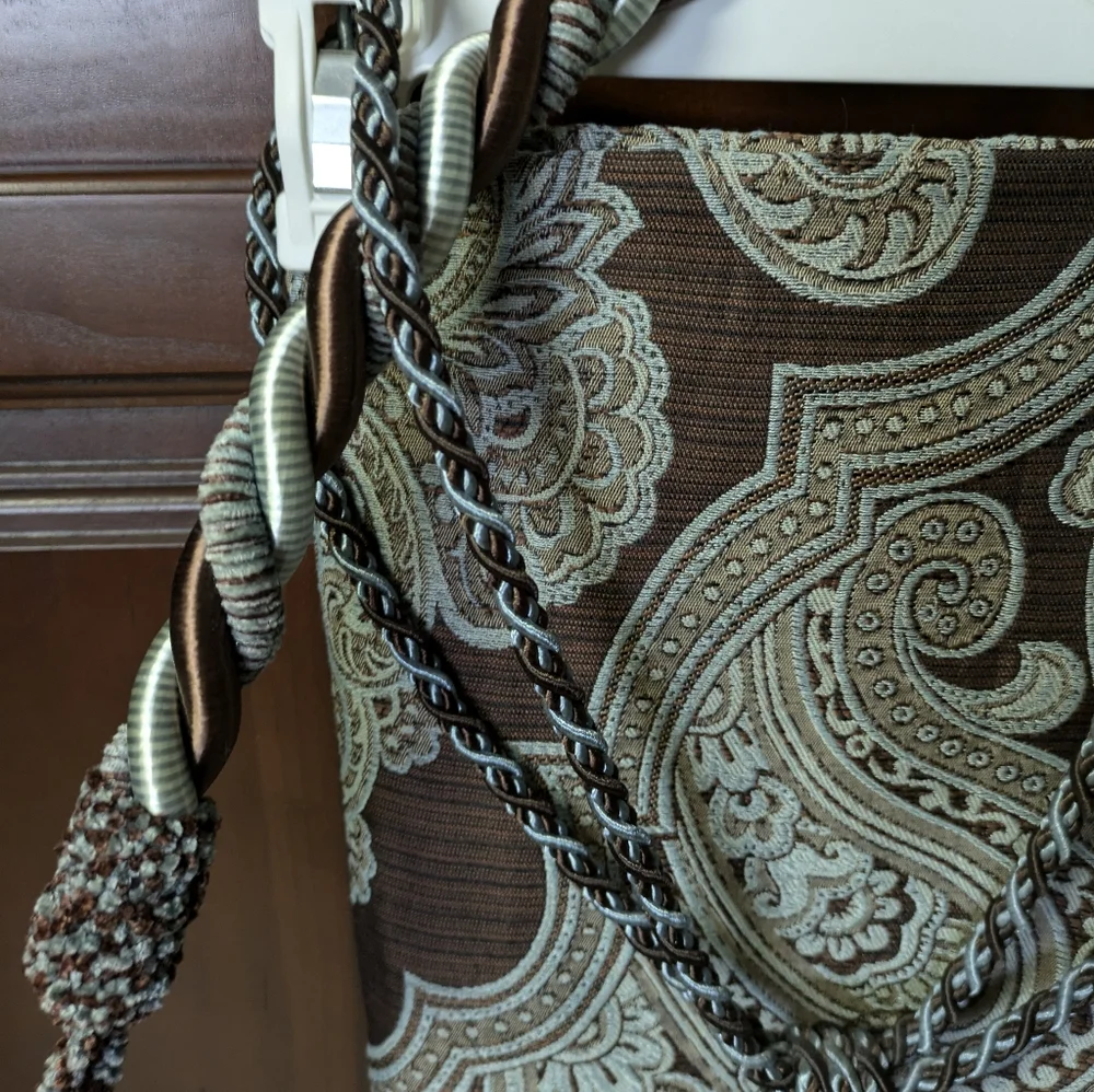 Shower Curtain with Tie Backs